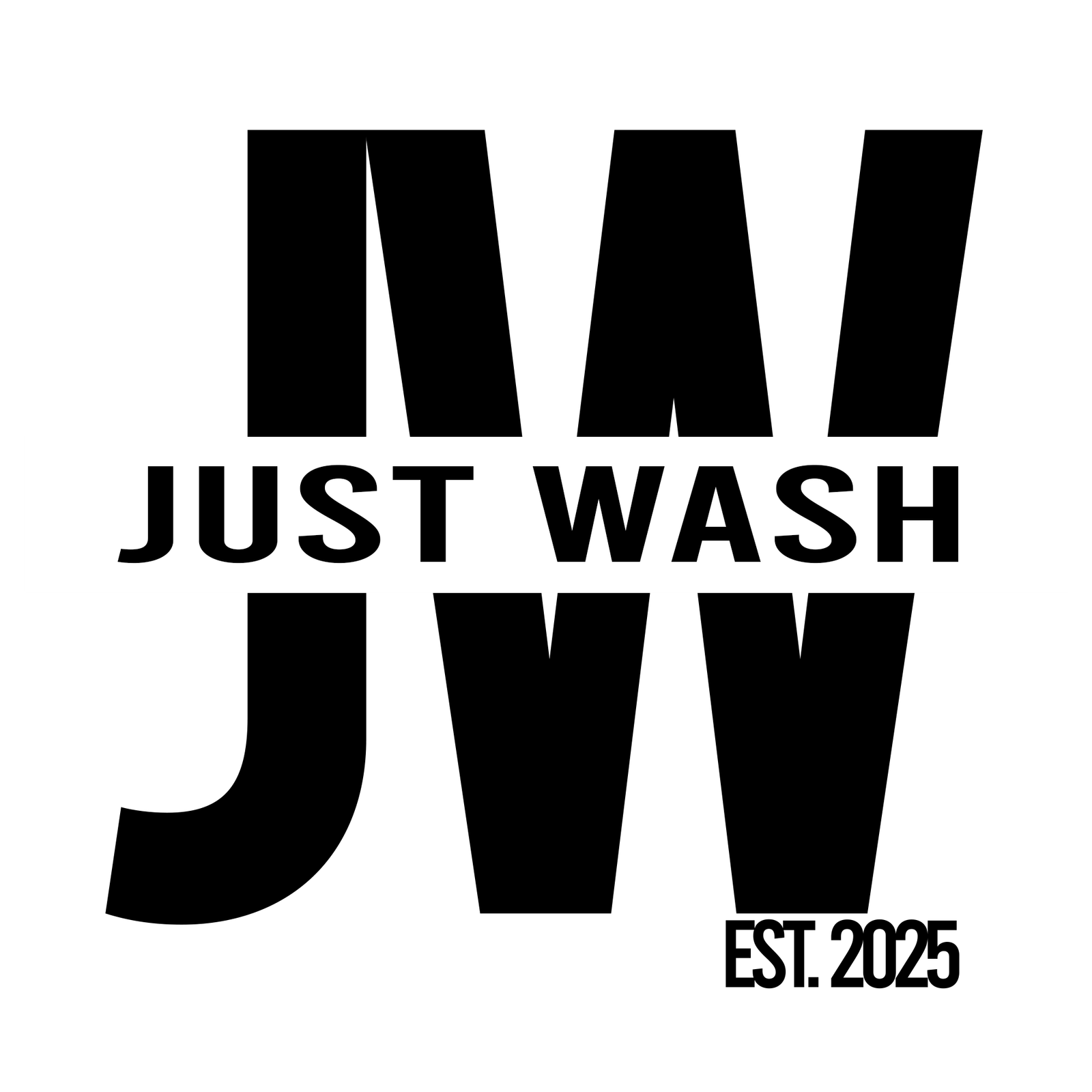 JUST WASH LOGO BLACK PNG
